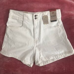 Levi's Women's White Denim Shorts